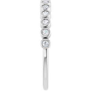 Bezel - Dawna - 14K White Gold 1/6 CTW Natural Diamond Anniversary Band