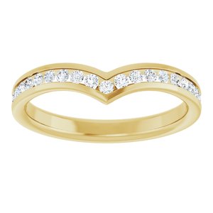 New Trends - Dorota - 14K Yellow Gold 1/4 CTW Natural Diamond Contour Band
