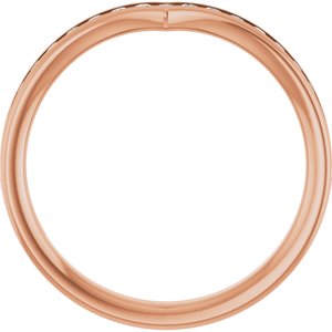 New Trends - Dorota - 14K Rose Gold 1/4 CTW Natural Diamond Contour Band