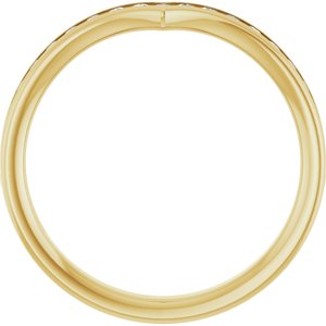 New Trends - Dorota - 14K Yellow Gold 1/4 CTW Natural Diamond Contour Band