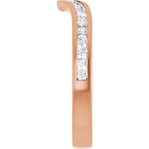 New Trends - Dorota - 14K Rose Gold 1/4 CTW Lab Grown Diamond Band