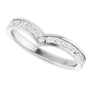 New Trends - Dorota - 14K White Gold 1/4 CTW Natural Diamond Contour Band