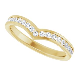 New Trends - Dorota - 14K Yellow Gold 1/4 CTW Natural Diamond Contour Band