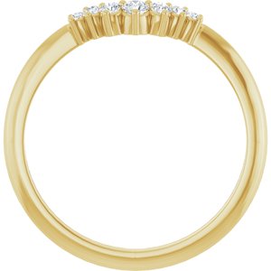 Unique -  Eren - 14K Yellow Gold 1/8 CTW Natural Diamond Contour Band