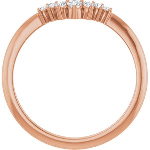 Unique -  Eren - 14K Rose Gold 1/8 CTW Natural Diamond Contour Band
