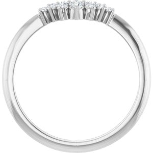 Unique -  Eren - Platinum 1/8 CTW Natural Diamond Contour Band