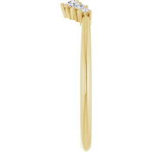 Unique -  Eren - 14K Yellow Gold 1/8 CTW Natural Diamond Contour Band