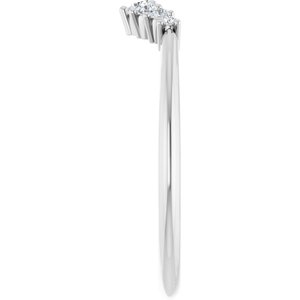 Unique -  Eren - Platinum 1/8 CTW Natural Diamond Contour Band