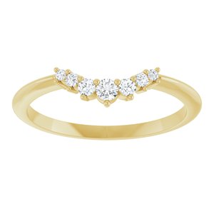 Unique -  Eren - 14K Yellow Gold 1/8 CTW Natural Diamond Contour Band