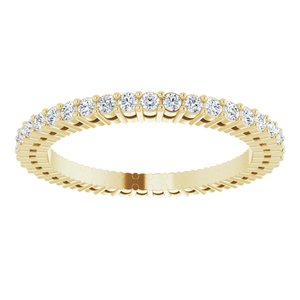 Eternity Rings - Raina - 14K Yellow Gold 3/8 CTW Natural Diamond Size 4.5