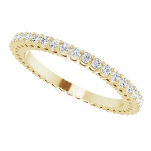 Eternity Rings - Raina - 14K Yellow Gold 3/8 CTW Natural Diamond Size 4.5