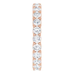 Eternity Rings - Raina - 14K Rose Gold 1 3/8 CTW Natural Diamond Size 4.5