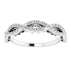 Pave - Asha - Platinum 1/4 CTW Natural Diamond Anniversary Band