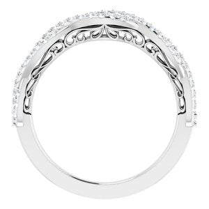 Pave - Asha - Platinum 1/4 CTW Natural Diamond Anniversary Band