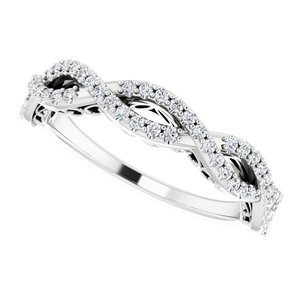 Pave - Asha - Platinum 1/4 CTW Natural Diamond Anniversary Band