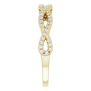 Pave - Asha - 14K Yellow Gold 1/4 CTW Natural Diamond Anniversary Band