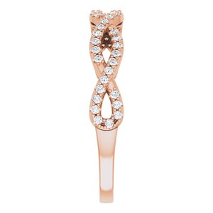 Pave - Asha - 14K Rose Gold 1/4 CTW Natural Diamond Anniversary Band