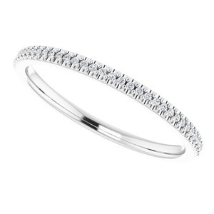 Pave - Diya - 14K White Gold 1/10 CTW Natural Diamond Anniversary Band