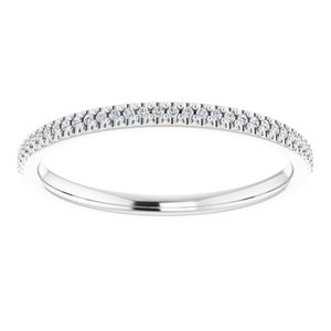 Pave - Diya - 14K White Gold 1/10 CTW Natural Diamond Anniversary Band