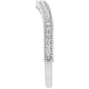Nature - Beatriz - 14K White Gold .03 CTW Natural Diamond Contour Band