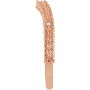 Nature - Beatriz - 14K Rose Gold .03 CTW Lab-Grown Diamond Contour Band