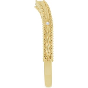 Nature - Beatriz - 14K Yellow Gold .03 CTW Lab-Grown Diamond Contour Band