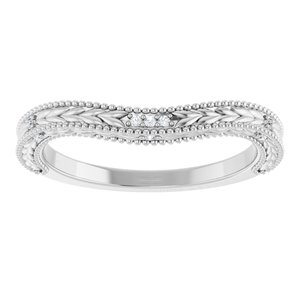 Nature - Beatriz - Platinum .03 CTW Lab-Grown Diamond Contour Band