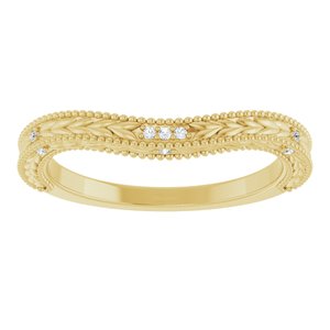 Nature - Beatriz - 14K Yellow Gold .03 CTW Lab-Grown Diamond Contour Band
