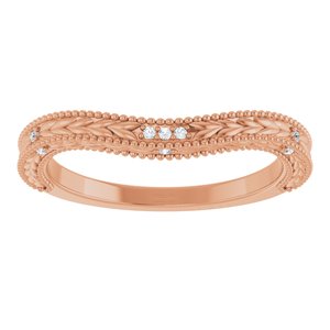 Nature - Beatriz - 14K Rose Gold .03 CTW Lab-Grown Diamond Contour Band