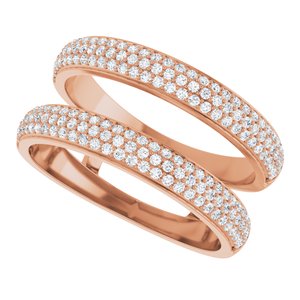 Classic - Fabiola - 14K Rose Gold 1/2 CTW Natural Diamond Ring Guard