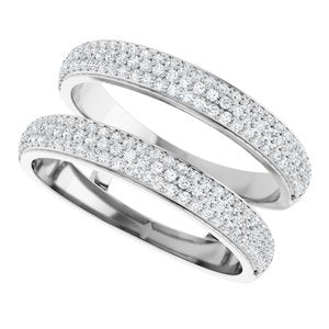 Classic - Fabiola - Platinum 1/2 CTW Natural Diamond Ring Guard