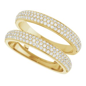 Classic - Fabiola - 14K Yellow Gold 1/2 CTW Natural Diamond Ring Guard