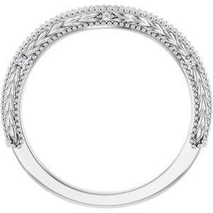 Nature - Beatriz - Platinum .03 CTW Lab-Grown Diamond Contour Band