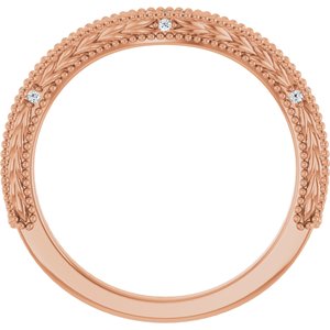 Nature - Beatriz - 14K Rose Gold .03 CTW Lab-Grown Diamond Contour Band
