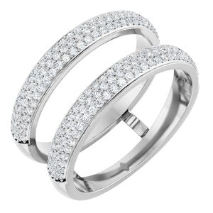 Classic - Fabiola - 14K White Gold 1/2 CTW Natural Diamond Ring Guard
