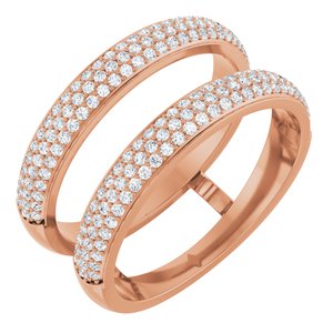 Classic - Fabiola - 14K Rose Gold 1/2 CTW Natural Diamond Ring Guard