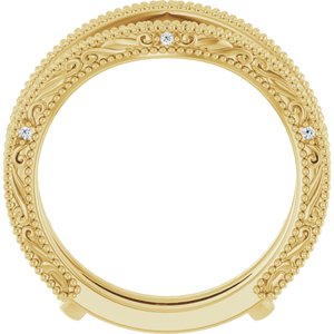 Nature - Rosa - 14K Yellow Gold .05 CTW Natural Diamond Ring Guard