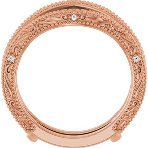 Nature - Rosa - 14K Rose Gold .05 CTW Natural Diamond Ring Guard