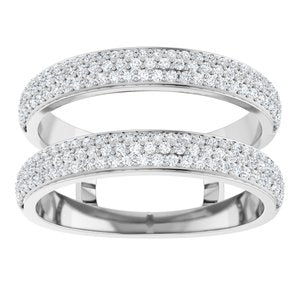 Classic - Fabiola - Platinum 1/2 CTW Natural Diamond Ring Guard