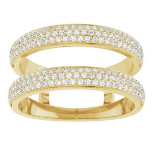 Classic - Fabiola - 14K Yellow Gold 1/2 CTW Natural Diamond Ring Guard