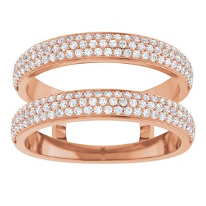 Classic - Fabiola - 14K Rose Gold 1/2 CTW Natural Diamond Ring Guard