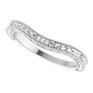 Nature - Beatriz - Platinum .03 CTW Lab-Grown Diamond Contour Band