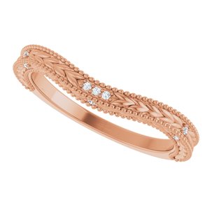 Nature - Beatriz - 14K Rose Gold .03 CTW Lab-Grown Diamond Contour Band