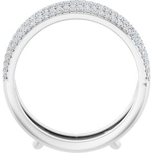 Classic - Fabiola - 14K White Gold 1/2 CTW Natural Diamond Ring Guard
