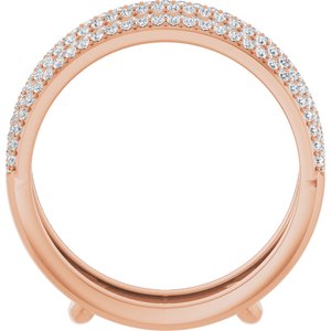 Classic - Fabiola - 14K Rose Gold 1/2 CTW Natural Diamond Ring Guard