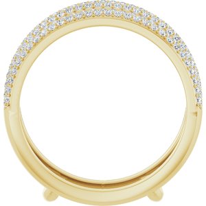 Classic - Fabiola - 14K Yellow Gold 1/2 CTW Natural Diamond Ring Guard