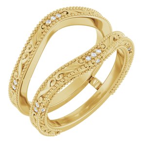 Nature - Rosa - 14K Yellow Gold .05 CTW Natural Diamond Ring Guard