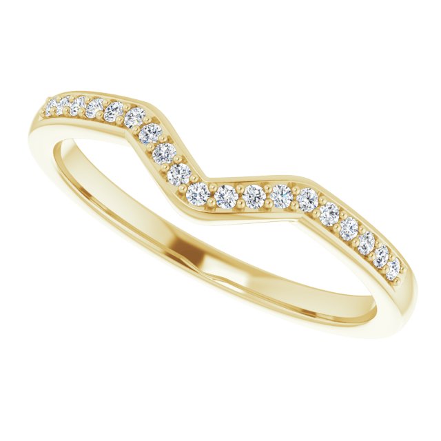 14K Yellow 1/10 CTW Natural Diamond Matching Band