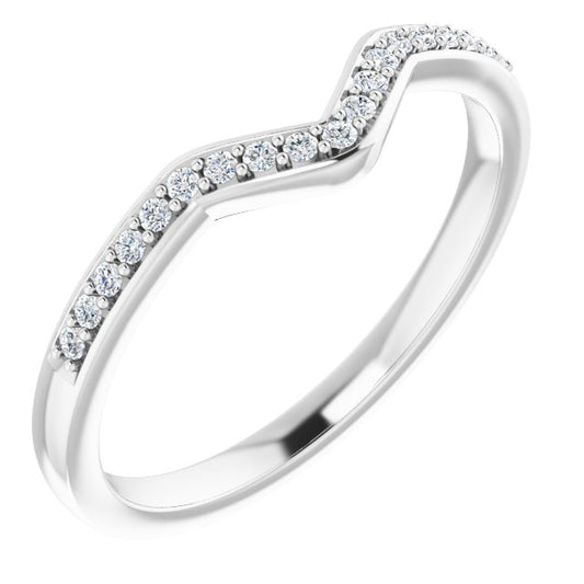 14K White 1/10 CTW Natural Diamond Matching Band