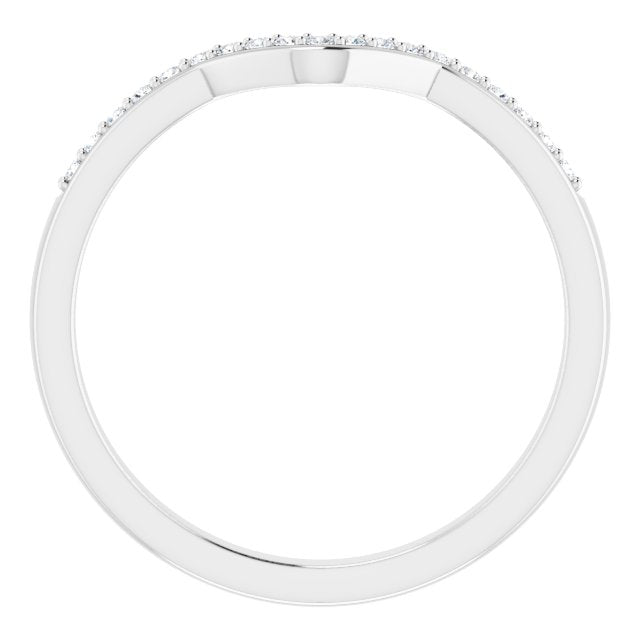 14K White 1/10 CTW Natural Diamond Matching Band